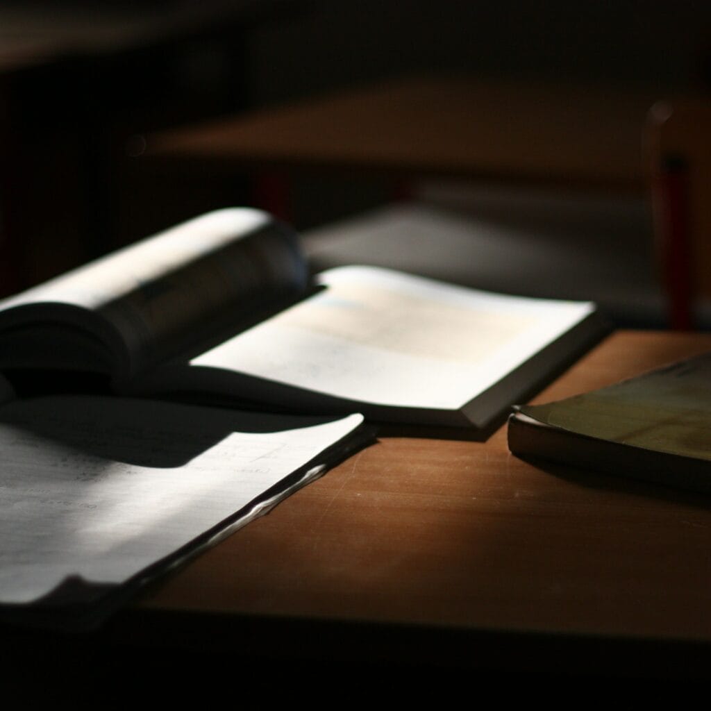 Open books for IB English study habits article